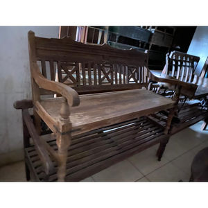 Vintage Antique Durable Wooden Bench Farmhouse Decor <b>Outdoor</b> <b>Furniture</b> for Hallway Park Patio Garden Hospital School - Product Image 2