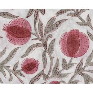 Tissu en coton imprimé à la main indien rouge et blanc respirant à fleurs pour filles pour chemises sacs rideaux jouets vêtements pour garçons - Product Image 6