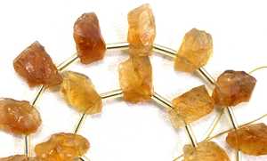 หินอัญมณีสีเหลืองซิทรินธรรมชาติ21ชิ้น,เครื่องประดับด้านข้างขรุขระรูปทรงไม่สม่ำเสมอสำหรับเดือนพฤศจิกายน - Product Image 3