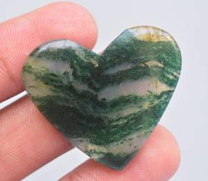 100% ธรรมชาติชีวภาพ Aventurine หัวใจพลอยรูปหัวใจพลอยหลวม - Product Image 2