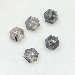 100% natürliche Salz-und Pfeffer diamant Fancy Hexagon Shape, geometrische Form Salz und Pfeffer natürliche Diamanten