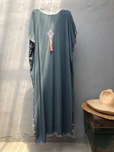 2021 New Arrival Cotton Boho <b>Dress</b> Summer Short Sleeve Loose <b>Maxi</b> <b>Dresses</b> Embroidered <b>Bohemian</b> Long <b>Dress</b> - Product Image 4