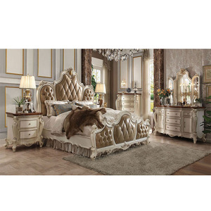 เฟอร์นิเจอร์ห้องนอนสีขาวขัดเงาอย่างดี ซื้อเตียงสีขาวแบบมีหัวเตียงพร้อมโต๊ะข้างเตียง ชุดห้องนอนไม้สักคุณภาพดีที่สุด ซิดนีย์ - Product Image 1