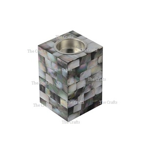 Ensemble de deux bougeoirs de taille personnalisée en aluminium et bougeoir de travail en nacre à bas prix - Product Image 4