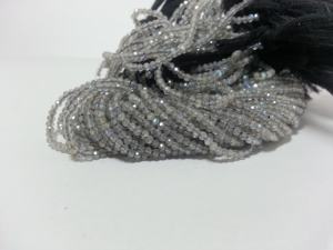 Labradorite grise naturelle de 2mm à facettes Rondelle de perles de pierres précieuses Strand String Fournisseur en vrac Bijoux en pierre véritable Tendance Qualité AAA - Product Image 4
