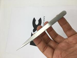 Nouvelle pince à épiler applicateur de cils de marque privée ton argent Logo en acier inoxydable pince à épiler d'extension de cils durable vison - Product Image 4