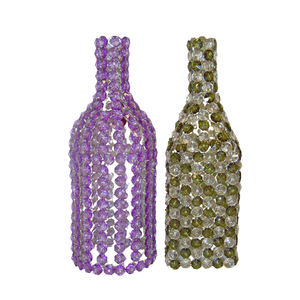 Couverture de bouteille de vin de luxe Top Design avec de nouvelles perles de cristal personnalisées Style tendance à la mode - Product Image 4