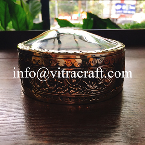 Carte mère incrustée de perle blanche Nickel, boîte à bijoux de luxe et perles noires - Product Image 5