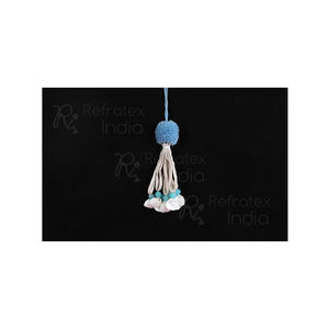 Borla de lino acrílico, pompón para bolsas - Product Image 1