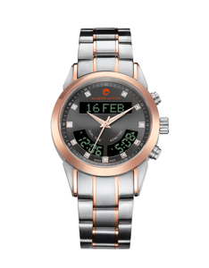 Montre Alazan Islamique Alasr Musulmane avec Heure de l'Adhan, Boussole Qibla Automatique en Acier Inoxydable, Étanche, Horloge LED LCD avec Affichage de la <span class=keywords><strong>Kaaba</strong></span> - Product Image 5