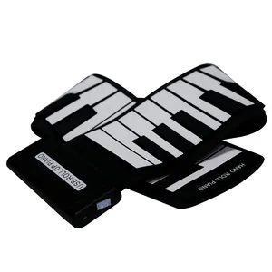 Konix-Piano enrollado de silicona Flexible para niños y jugadores profesionales, sin controlador, 49 teclas, serie MD49S