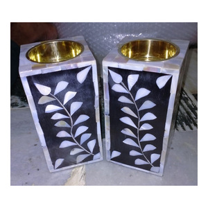 Quemador de Bakhoor con incrustaciones de hueso de perla Natural, para uso de regalo de Ramadán - Product Image 1