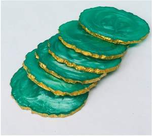 Sous-verre en résine époxy, design noir et blanc, pour tasse à thé et café, sous-verre de décoration intérieure - Product Image 2