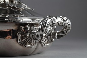 Platos de servicio clásicos con cubierta para el hogar, utensilios de cocina para Hotel, vajilla de Hotel, platina de decoración, plato de Metal pulido plateado - Product Image 4