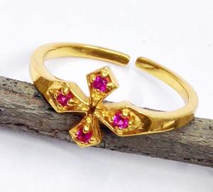 Fabriqué à la main En Argent Sterling 925 Plaqué or Diamant Quotidien Réglable Grossiste Fournisseur À La Mode Unique Anneaux de Pierres Précieuses - Product Image 2