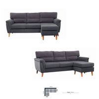 Canapé d'angle convertible de luxe moderne avec rangement intégré, certifié UKFR, disponible toutes tailles, couleurs et tissus, design pour salon