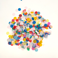 Confettis en papier de riz assortis 8 couleurs CE-2P101 Dia. Paquet de 250g de 1,5 cm, fabriqué à Taïwan, idéal pour la remise des diplômes, Pâques, Noël, Nouvel An