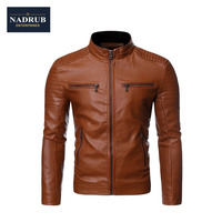 2020 hommes nouveau printemps et automne veste en cuir à la mode col montant manteau de moto pour l'hiver