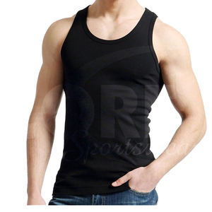 Nueva venta superior venta al por mayor de los hombres transpirable Casual Street Wear precio barato camisetas sin mangas para los hombres - Product Image 3