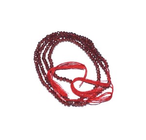 <b>Garnet</b> Faceted Round Beads Strands From Khambhat - Product Image 1