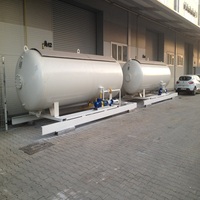Estación móvil de GLP 2A con tanque elipsoidal de 40m³, bomba acoplada de 8 etapas, motor antideflagrante de 4 kW, entrada de 8/6 mm, presión de 18/26 bar, 2 boquillas