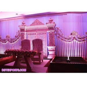 Hindou-Chrétienne Fusion Scène De Mariage Bollywood Fusion Décoration De Scène De Mariage Majestueux Indien D'étape De Réception De Mariage - Product Image 1