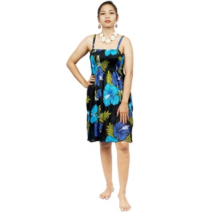 <span class=keywords><strong>Vestido</strong></span> de Verano con Estampado de Flor de Hibisco <span class=keywords><strong>para</strong></span> <span class=keywords><strong>Mujer</strong></span>, Estilo <span class=keywords><strong>Hawaiano</strong></span>, Tirantes Finos, Casual, <span class=keywords><strong>para</strong></span> Playa - Product Image 3