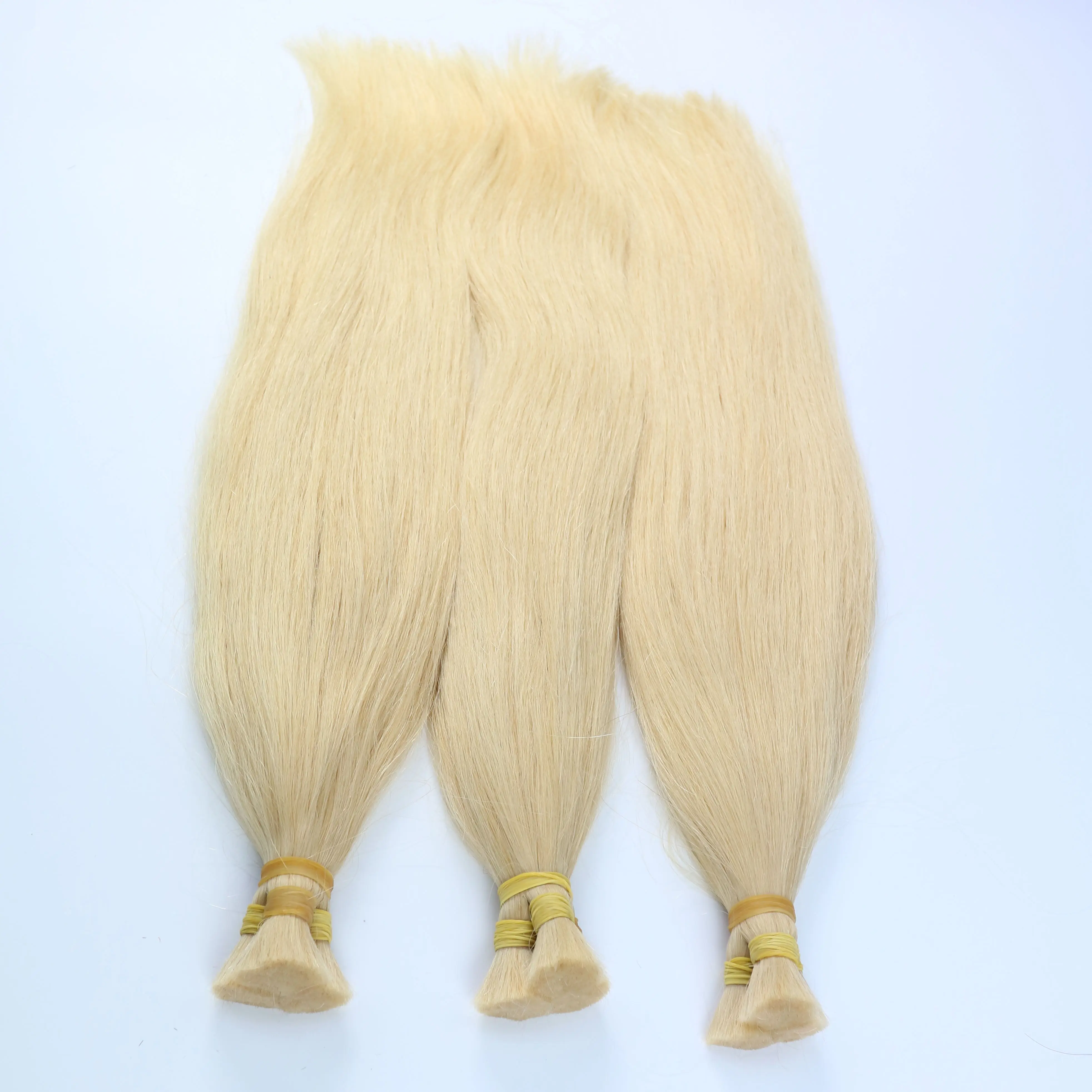 Factory Direct Indian Blonde 613 straight Bundles With Frontal 100% Virgin Human Hair 3 Bundless Hair bands for women