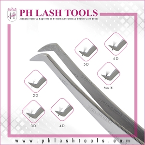 Pincettes à bouts larges pour Extension de cils, pinces à épiler, volumineux russe, simples, haute qualité, 9 pièces - Product Image 4