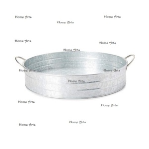 Plateau de service alimentaire galvanisé de qualité supérieure, design classique, taille personnalisée, plateau de service pour thé et café à bas prix - Product Image 5