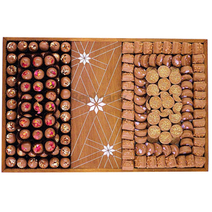 Bandeja de Madera de Lujo para Servir Chocolate, Diseño Art Deco Elegante |   Organizador de Postres, Plato para Regalo, Dulces, Frutos Secos, Maximus - Product Image 3
