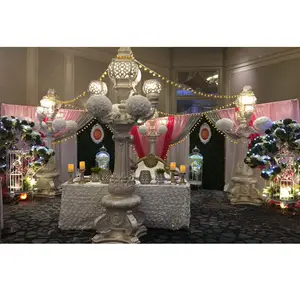 クリスマスパーティーの装飾ランプの柱アラビアの結婚式のイベントモロッコの柱結婚式の装飾5つの腕のモロッコのランプ