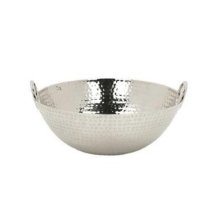 Metal Antique Nickel Plated <b>Silver</b> Color Aluminium Metal Round Shape Decorative Food Serving <b>Bowl</b> for Restaurants - Product Image 4