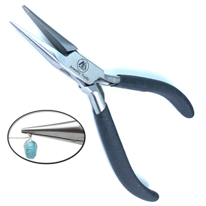 Kit de pinces 3 pièces pour les bijoux, outils de bijouterie, avec pince à nez rond, coupe-anneau, rose, 1 pièce - Product Image 3