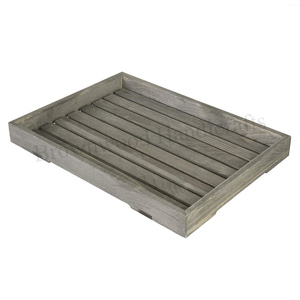 Bandeja para servir de madera de pino hecha a mano, color vintage, de fabricante indio, exportador, precio al por mayor, ideal para servir en casa - Product Image 1