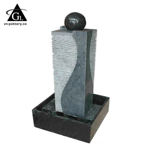 Fuente de Agua de Cemento y Terrazo / Estilo Moderno / Nuevo Diseño Moderno / Tamaños D70xH90 y D70xH110cm / para Jardín, Villa, Resort, Hotel - Product Image 5