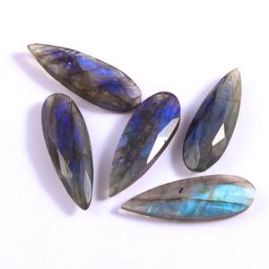 ลาบราดอไรต์ธรรมชาติลูกแพร์ Briolette เหลี่ยมเพชรพลอย,ขนาด30X10มม. สำหรับทำเครื่องประดับ - Product Image 1