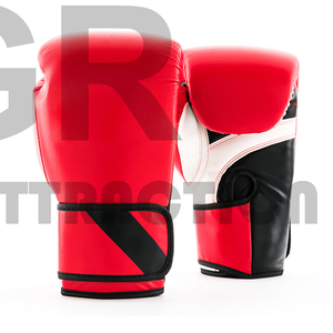 Fashion PU Leather Boxing <b>Gloves</b> for Training Martial Arts New Black Red OEM Logo Thai Color Material Adults People Origin <b>Type</b> - Product Image 4