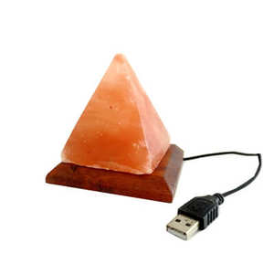 Lampe de sel himayen en en forme de pyramide, sel rose en forme de spirale, avec fil USB, ml - Product Image 1