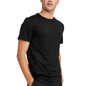 Camiseta OEM personalizada ecológica de manga corta suave en color negro con diseño y logotipo personalizados - Product Image 2