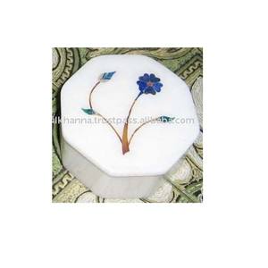 Boîte en pierre brute pour les bijoux, accessoires de fantaisie en marbre - Product Image 1