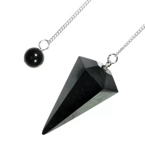 Péndulo de Obsidiana Negra Natural, Cristal Pulido, Péndulo de Radiestesia, Piedra Curativa, Meditación, Gema Espiritual, Herramienta de Adivinación - Product Image 2