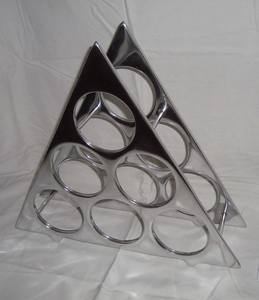 Support à vin et à champagne moderne de luxe Hot Premium Vantage en aluminium avec finition nickelée pour l'utilisation des accessoires de bar - Product Image 5