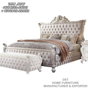 Ensemble de meubles de chambre à coucher modernes, blanc antique, 5 pièces, style traditionnel français - Product Image 6