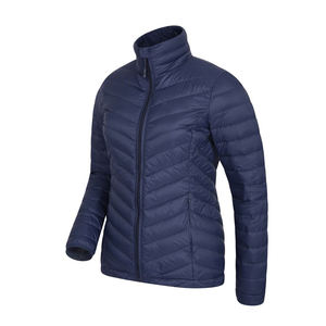 2025 nuevas chaquetas acolchadas de moda para mujer, ropa de invierno informal de diseño personalizado con logotipo de botón, decoración de patrón sólido, forro de nailon - Product Image 4