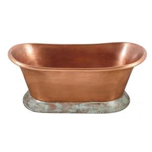 Baignoire design faite à la main en cuivre de luxe bleu forme personnalisée pour adultes vente en gros directe pour salles de bain de luxe - Product Image 5