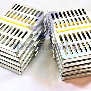 CAJA DE CASETE DE ESTERILIZACIÓN EN AUTOCLAVE DENTAL ALEMÁN BANDEJA PARA 7 INSTRUMENTOS CE ISO APROBADO - Product Image 3