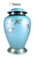 Vente chaude Style européen fait à la main en laiton crémation urne Europe directe finition colorée mémorial adulte pour cendres humaines métal
