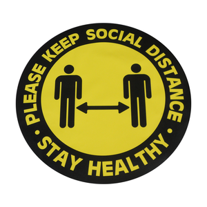 Autocollant de sol de stratification mat imprimé offset imperméable auto-adhésif en vinyle noir jaune pour la décoration de magasins intérieur extérieur - Product Image 1