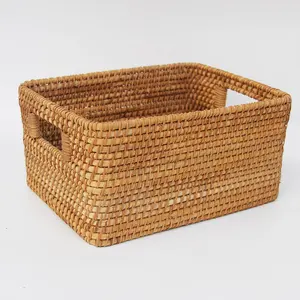 Vietnam Eco friendly Wicker Bambus korb mit geschnittenen Griffen für Home Holding mit kunden spezifischer Größe